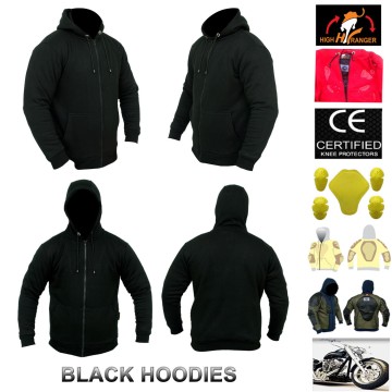 Men Motorbike Fleece Hoodies Reinforced with DuPont™ Kevlar® fiber