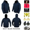 Men Motorbike Fleece Hoodies Reinforced with DuPont™ Kevlar® fiber