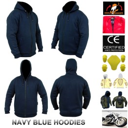 Men Motorbike Fleece Hoodies Reinforced with DuPont™ Kevlar® fiber